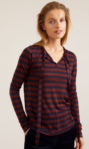 Lanius-streep-top-met-strik