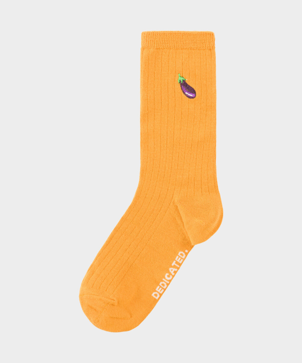 dedicated-brand-sokken-knivsta-eggplant-nugget-geel