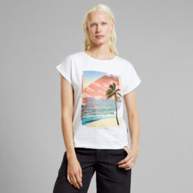 T-shirt Visby Sucker Sunset White