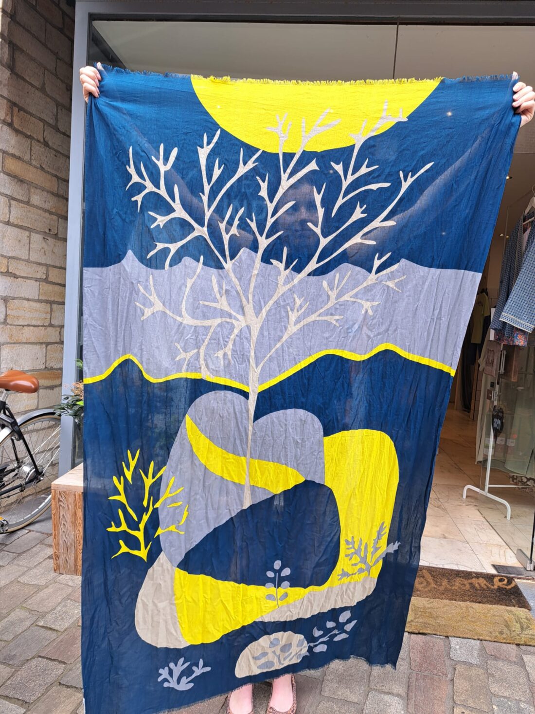 Sjaal Biokatoen Luna Marine - Afbeelding 3