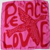 sjaal-mini-peace-and-love-marine-fuchsia