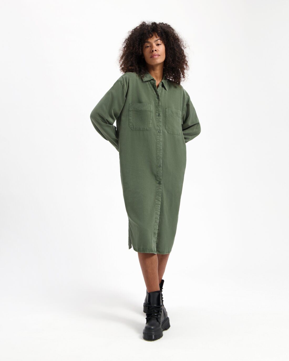 kuyichi-jurk-sadie-dress-moss-green