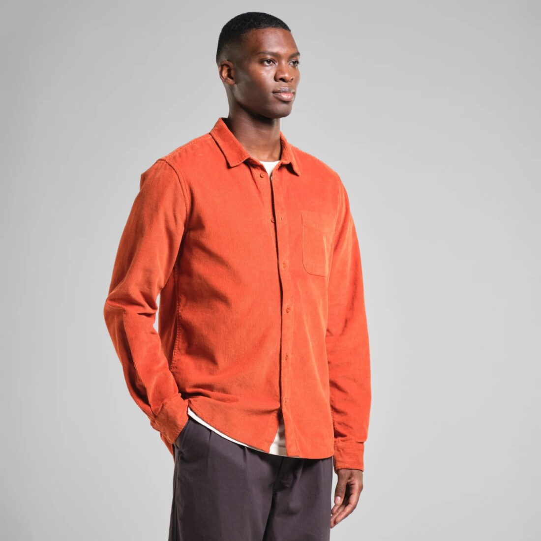 dedicated-brand-shirt-varberg-corduroy-cinnamon-orange