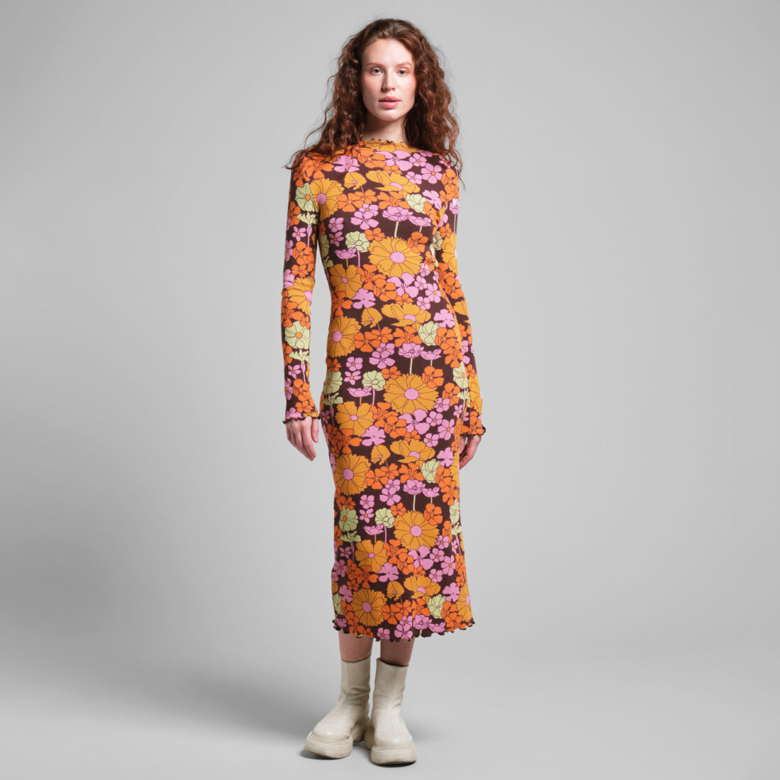 dedicated-jurk-rib-dress-lofta-flower-power-multi-color