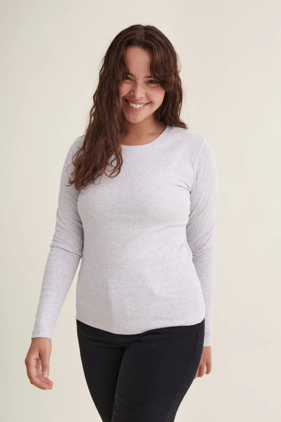 basic-apparel-top-ludmilla-ls-tee-grijs-melange
