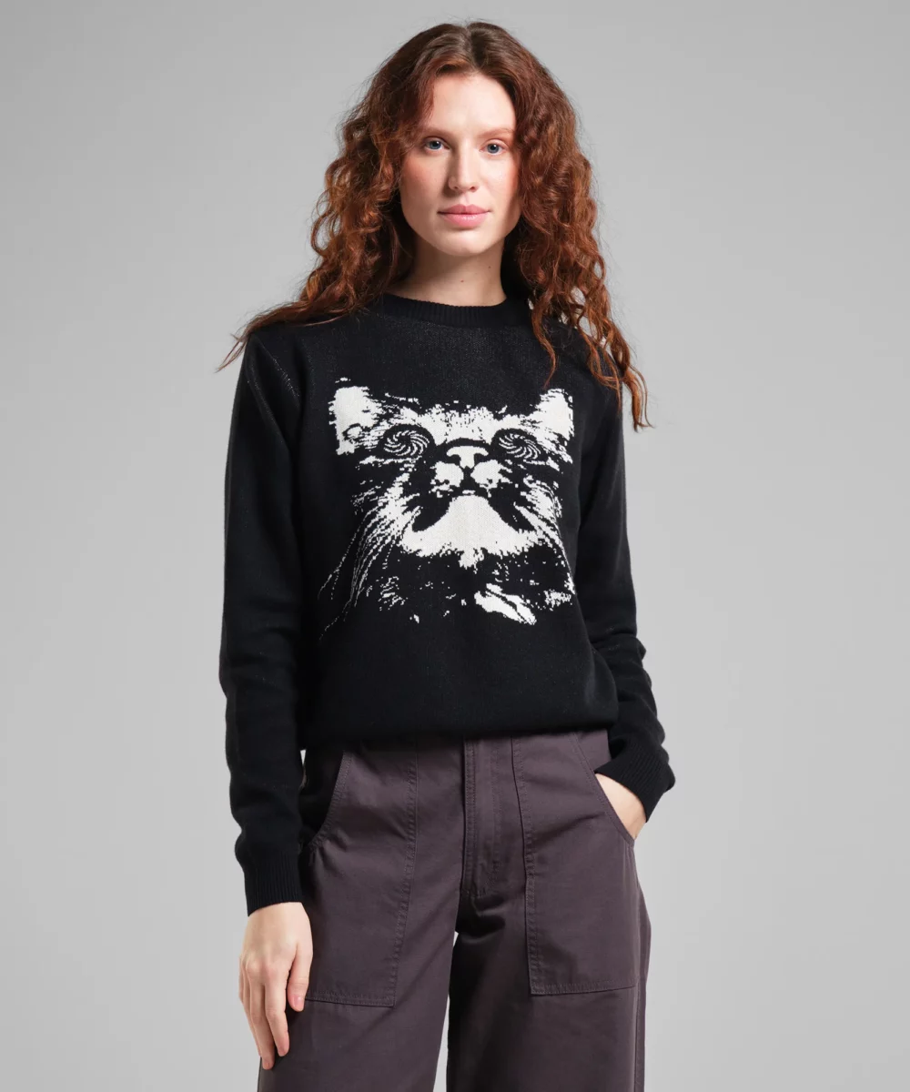 dedicated-brand-sweater-arendal-psychedelic-cat-black