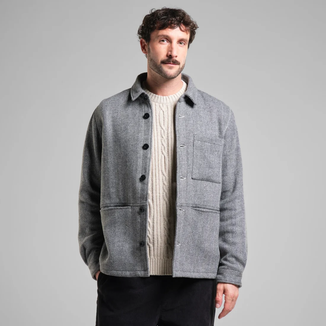 dedicated-brand-jacket-fagersta-herringbone-zwart