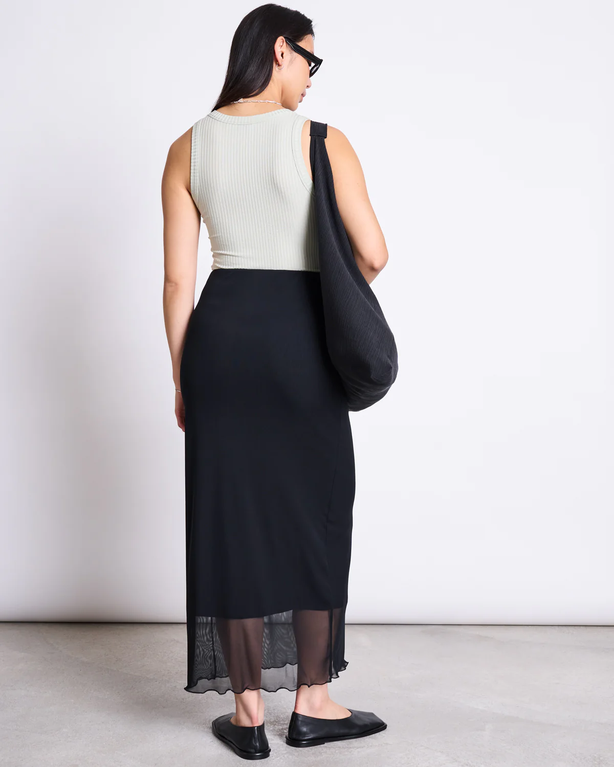 Maxi Rok Mesh Smuk Black - Afbeelding 2