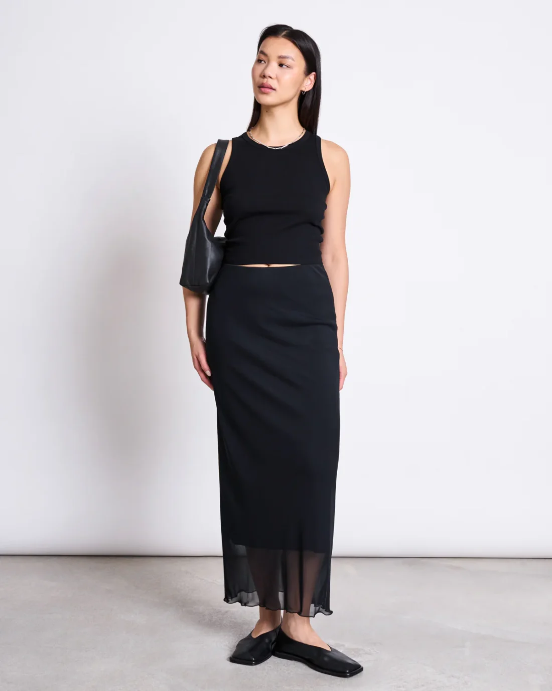 Maxi Rok Mesh Smuk Black - Afbeelding 3