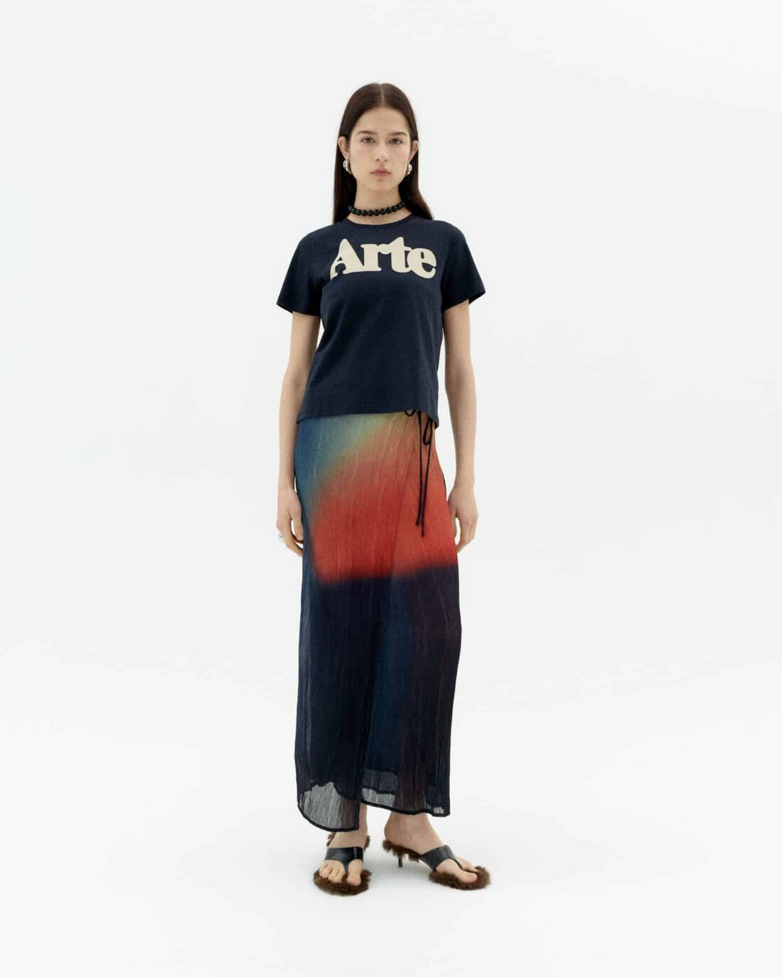 Thinking Mu T-shirt Ida Arte Navy - Afbeelding 3