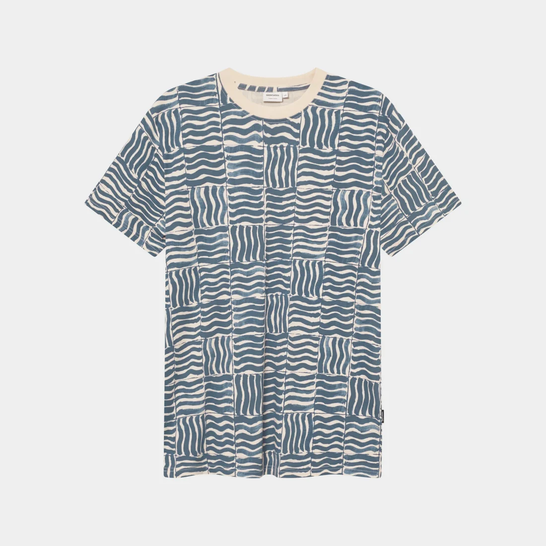 T-Shirt Stockholm Wave Tiles Blue - Afbeelding 2