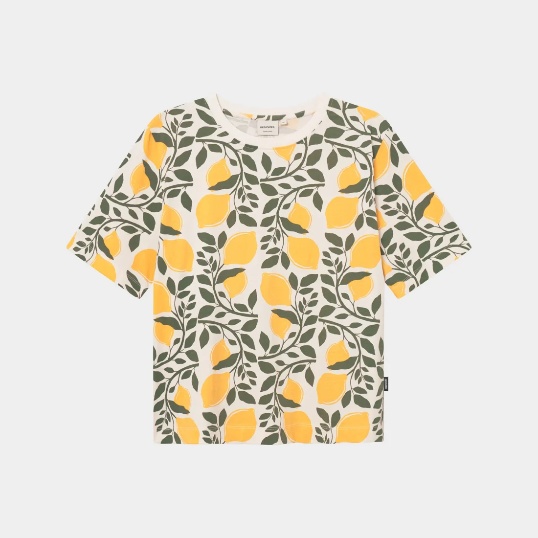 T-shirt Vadstena Lemon Branches Wit - Afbeelding 2