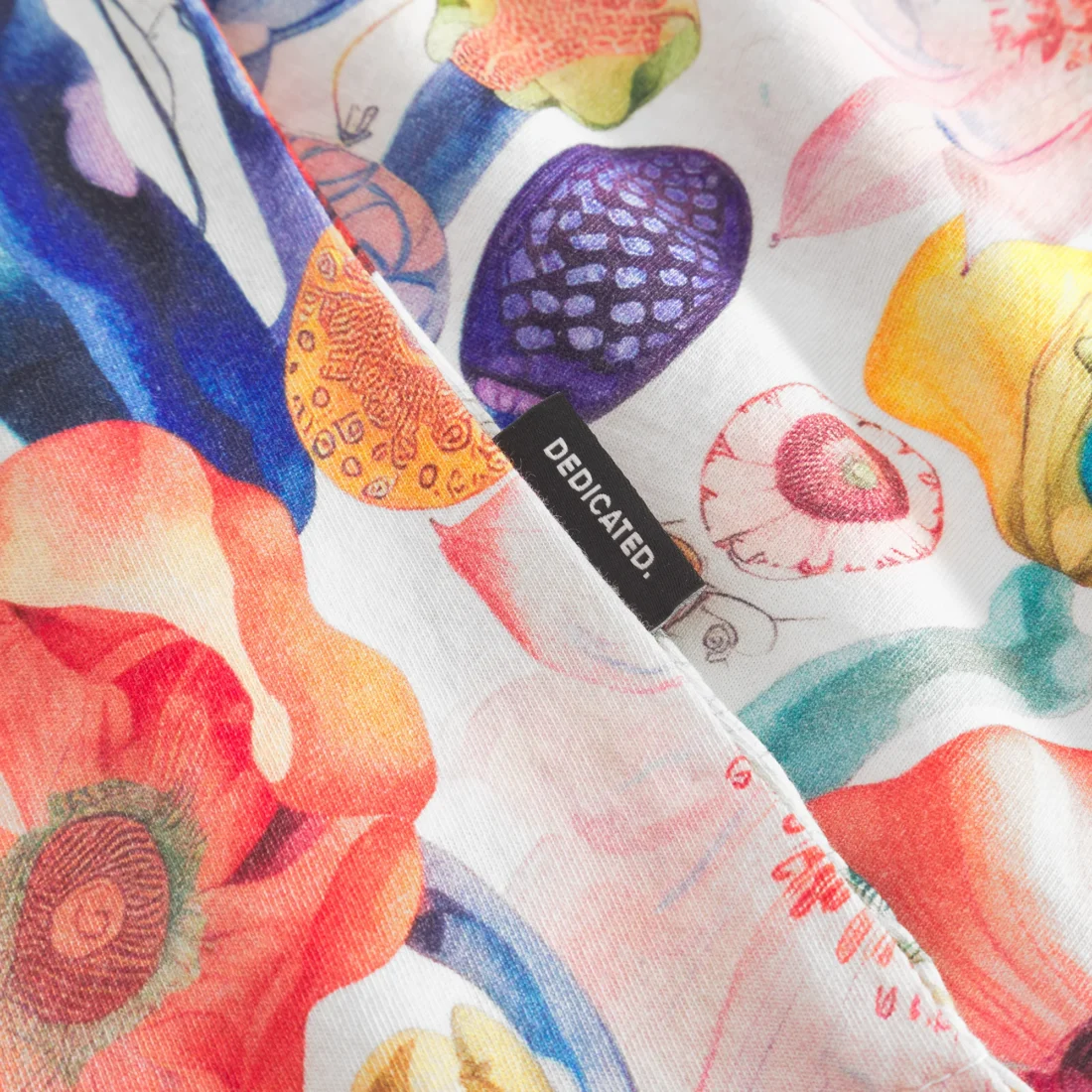 T-shirt Visby Fantasy Flowers Wit - Afbeelding 3