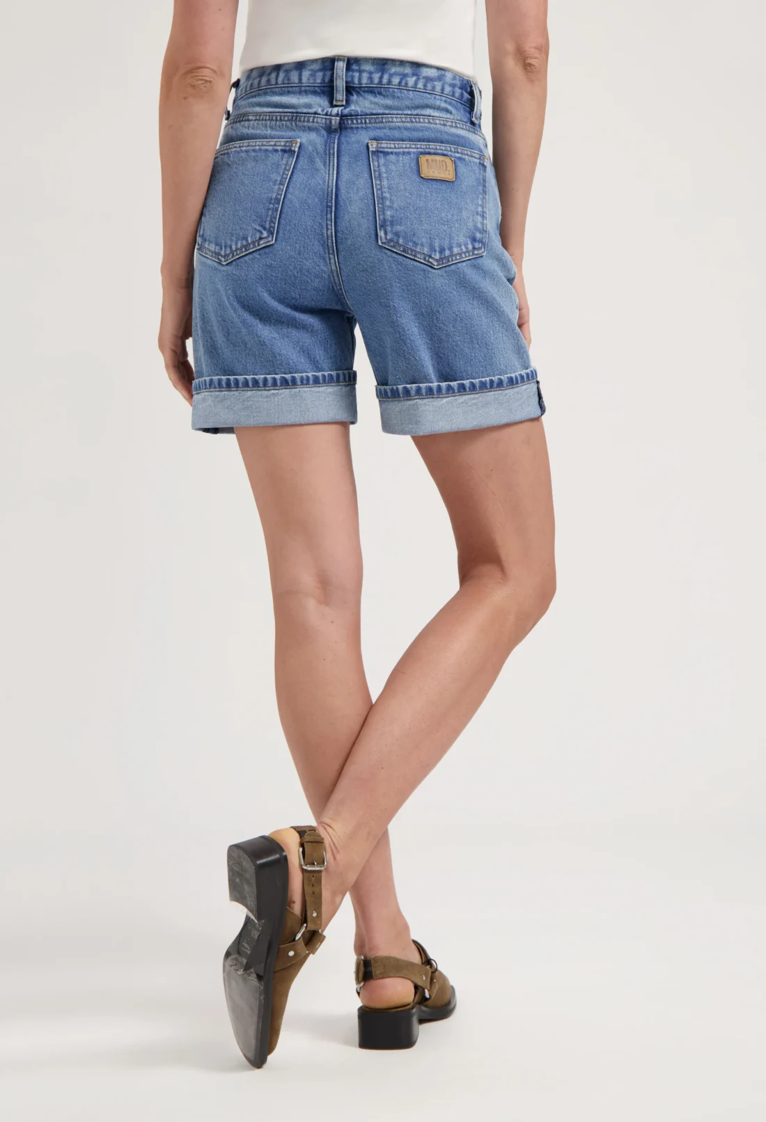 MUD Jeans | Luna Mid Shorts | Stone Vintage - Afbeelding 3