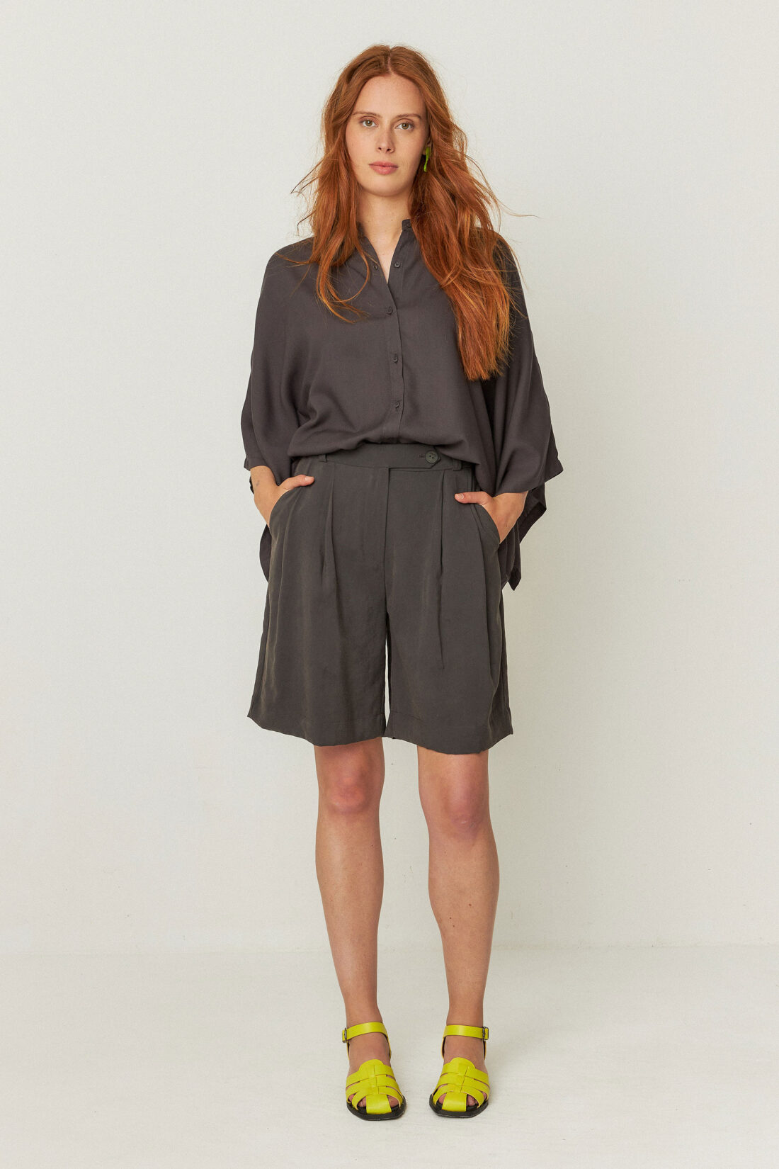 Blouse Doltza Dark Khaki - Afbeelding 2