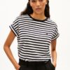 armedangels-t-shirt-idaara-stripes-zwart
