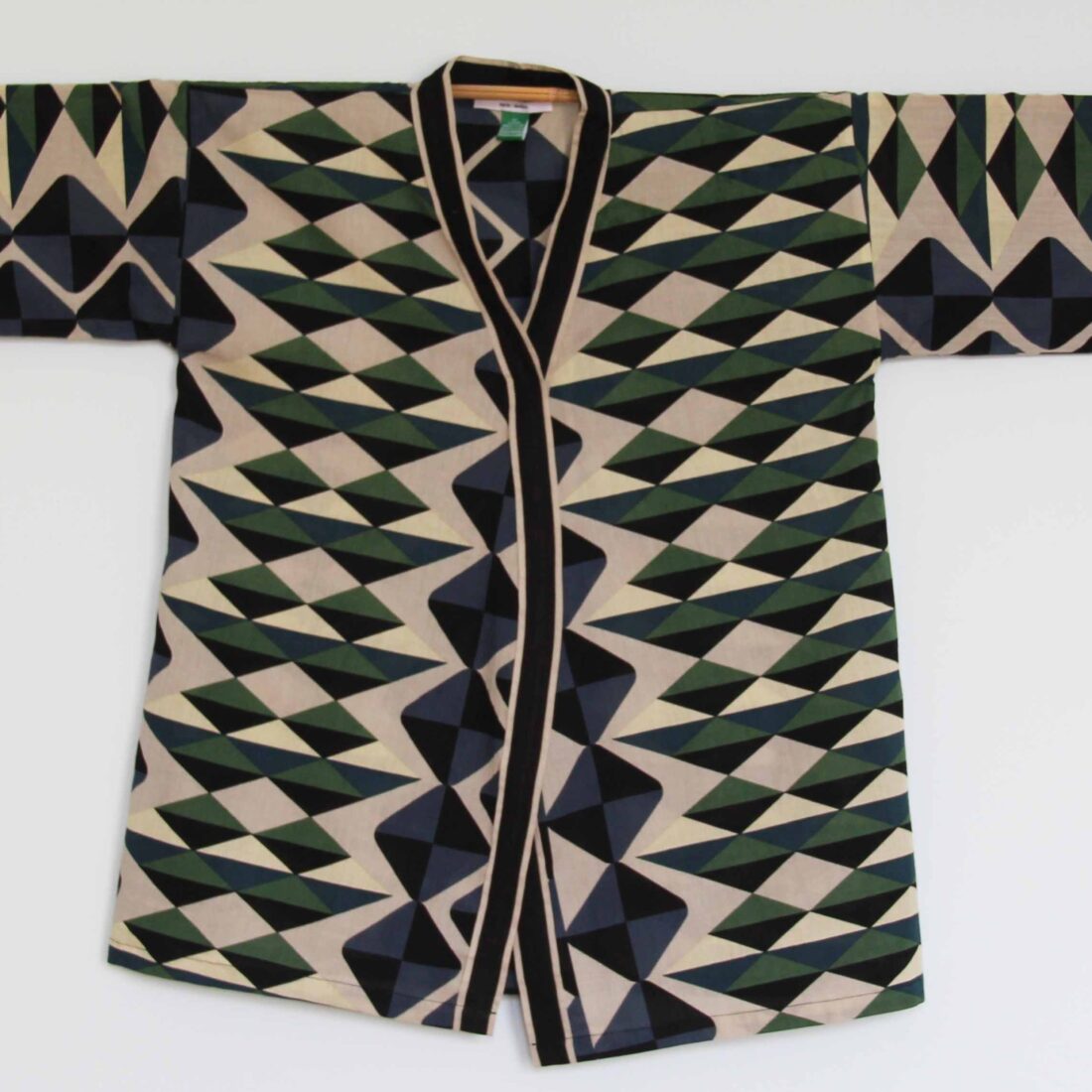 Kimono Biokatoen Polygone Noir - Afbeelding 4