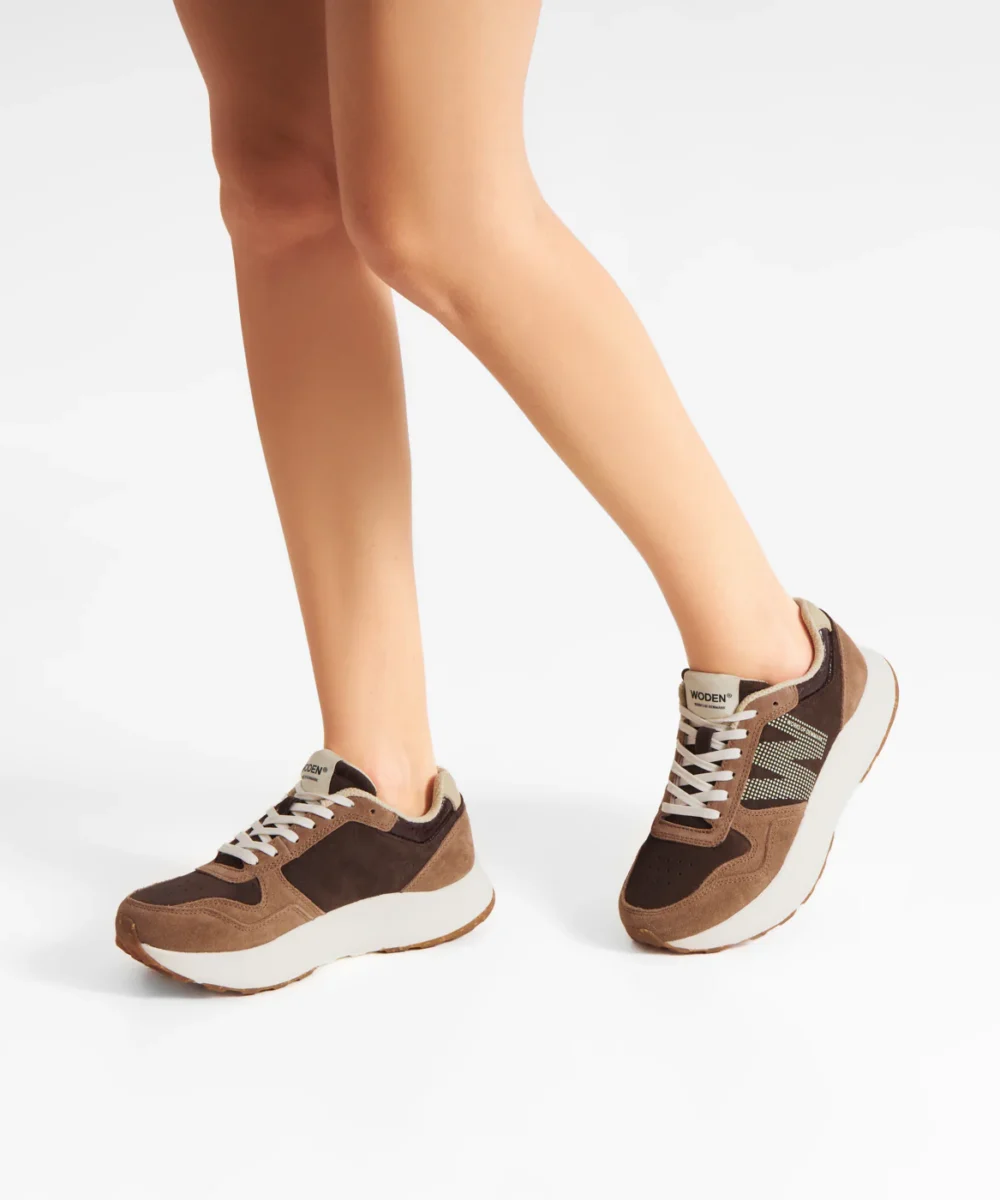 woden-mathilde-sneakers-runner-suede-chocolate-multi