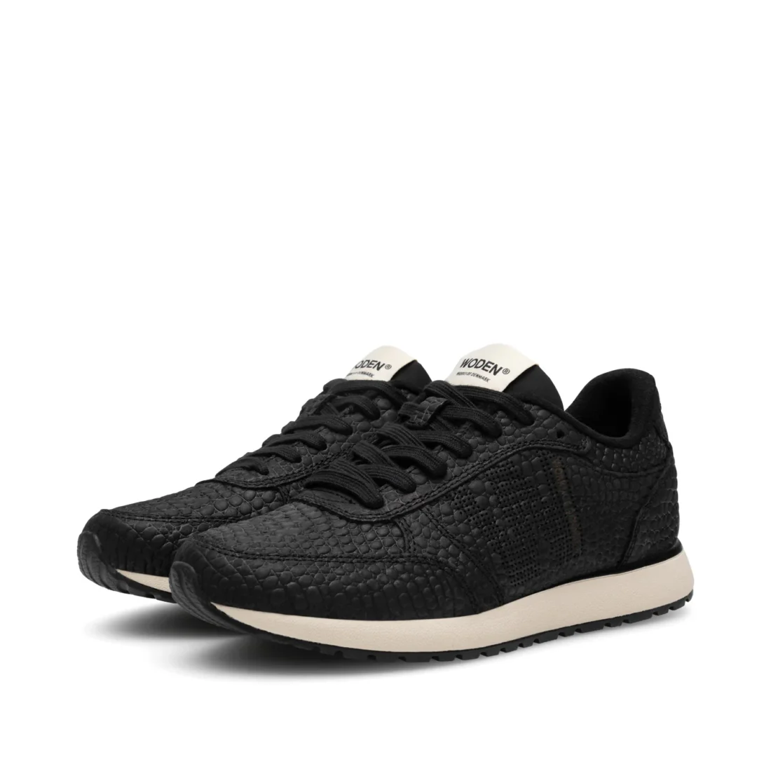 Woden | Ronja Sneakers Croco Black - Afbeelding 3