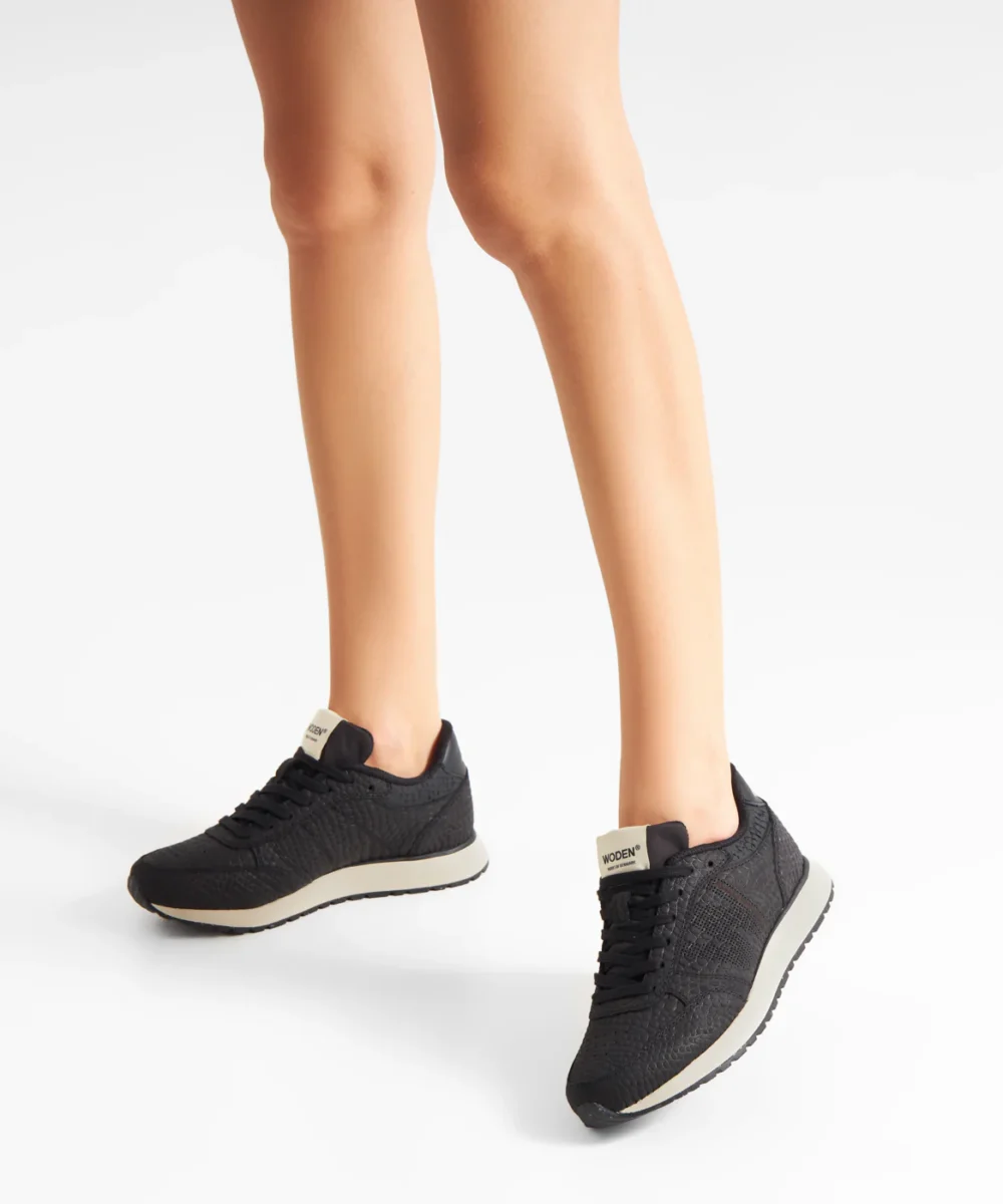 woden-ronja-sneakers-croco-black