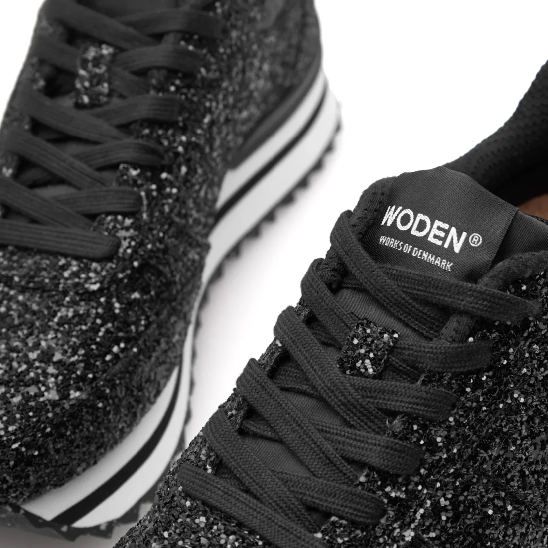 Woden | Ronja Sneakers Plateau Glitter Black - Afbeelding 2