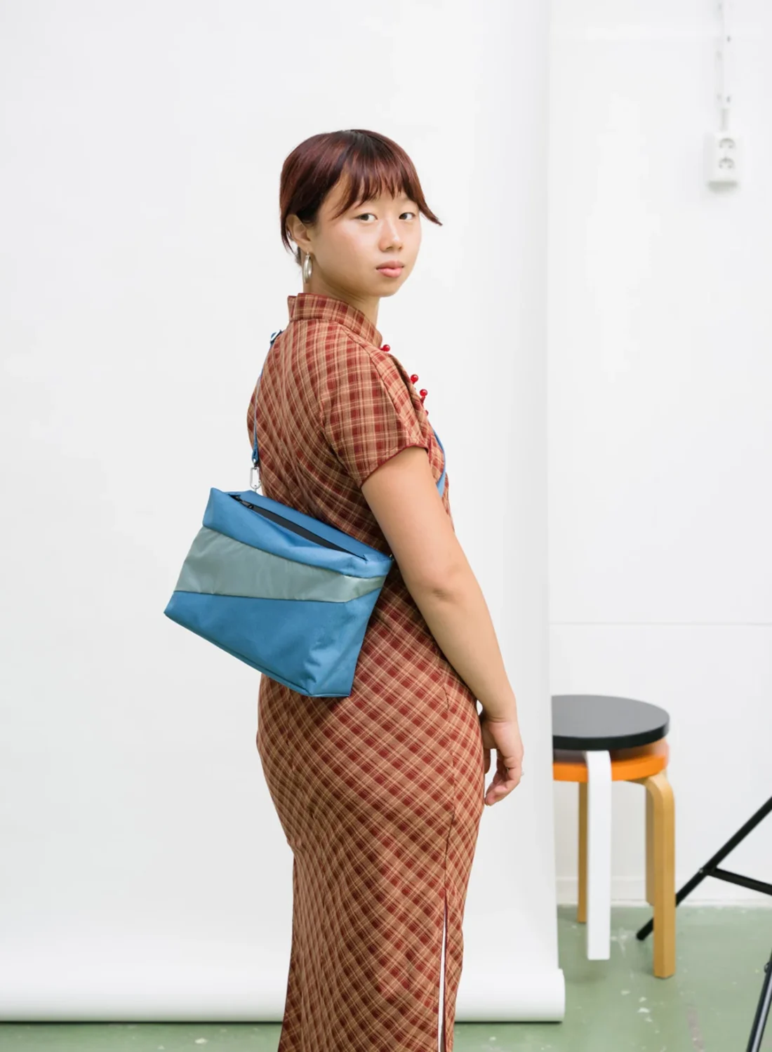 Susan Bijl | The New Bum Bag Dark Petrol & Grey Medium - Afbeelding 2