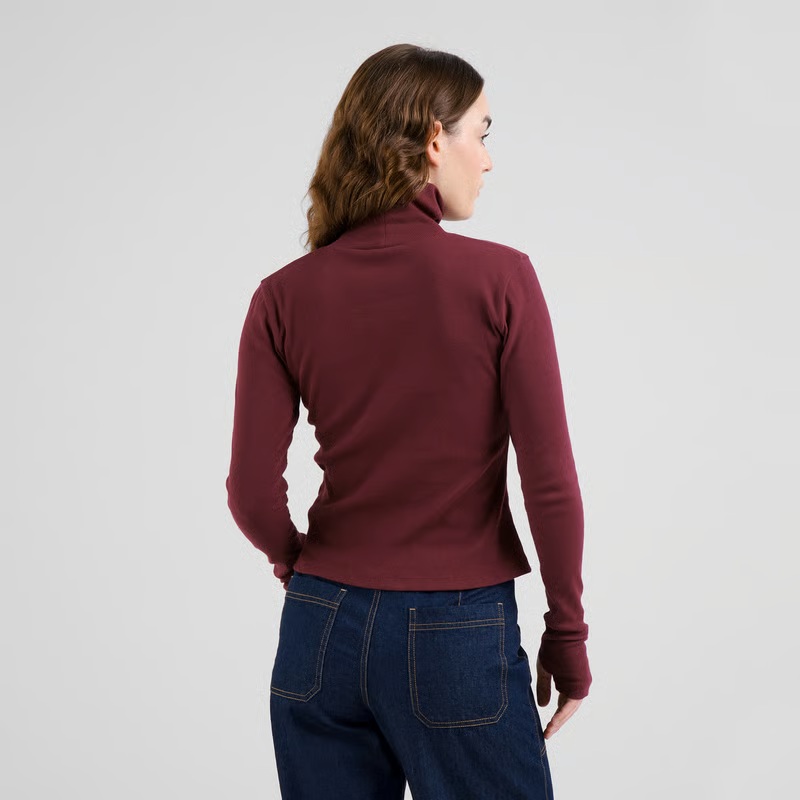 Alternative view of Dedicated | Rib Top Malma Fig Red