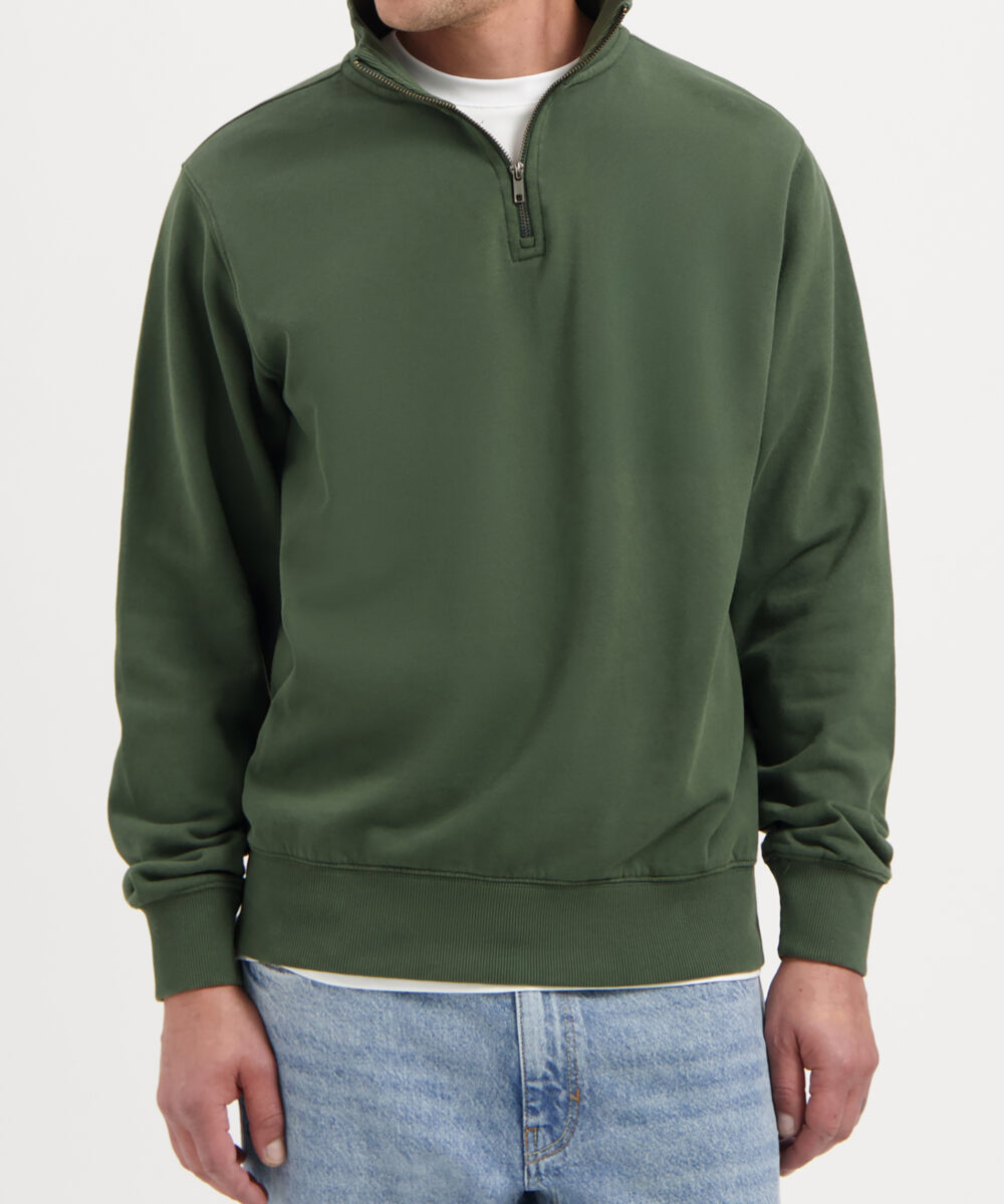 kuyichi-sweater-vince-zip-moss-green