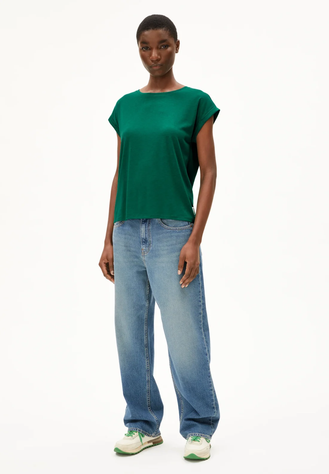 T-shirt Jilaana Emerald Green - Afbeelding 3