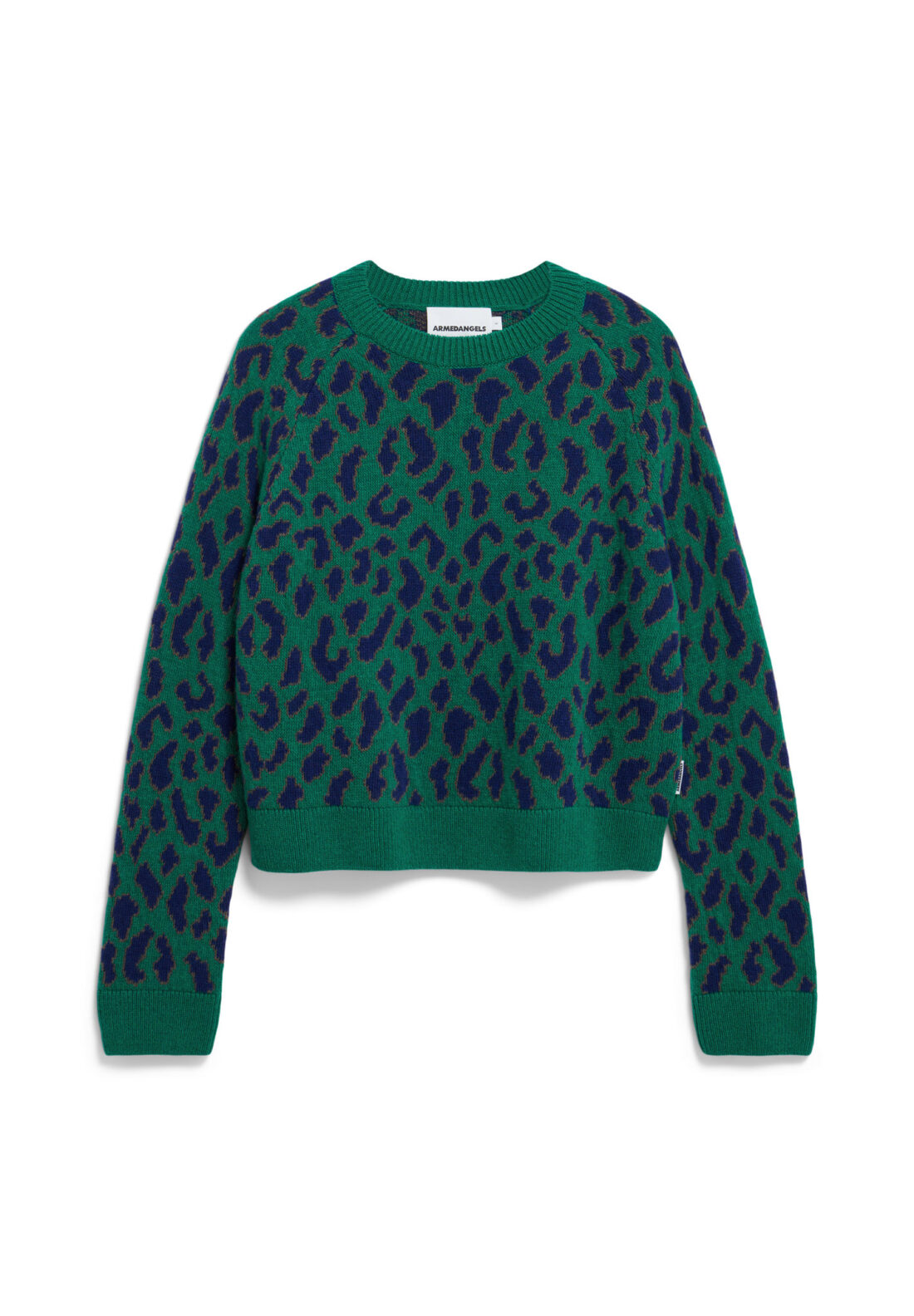 armedangels-trui-diliriaa-leopaa-emerald-green