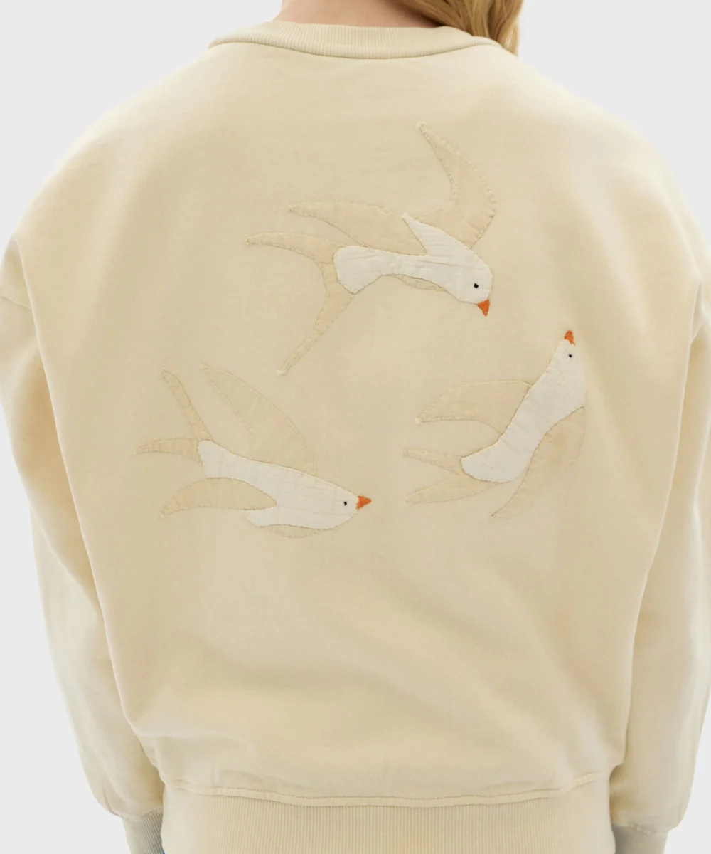 Alternative view of Thinking Mu Sweater Bird Jodie