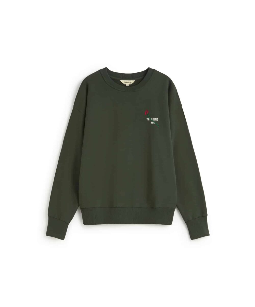 thinking-mu-sweater-flower-jodie-bottle-green