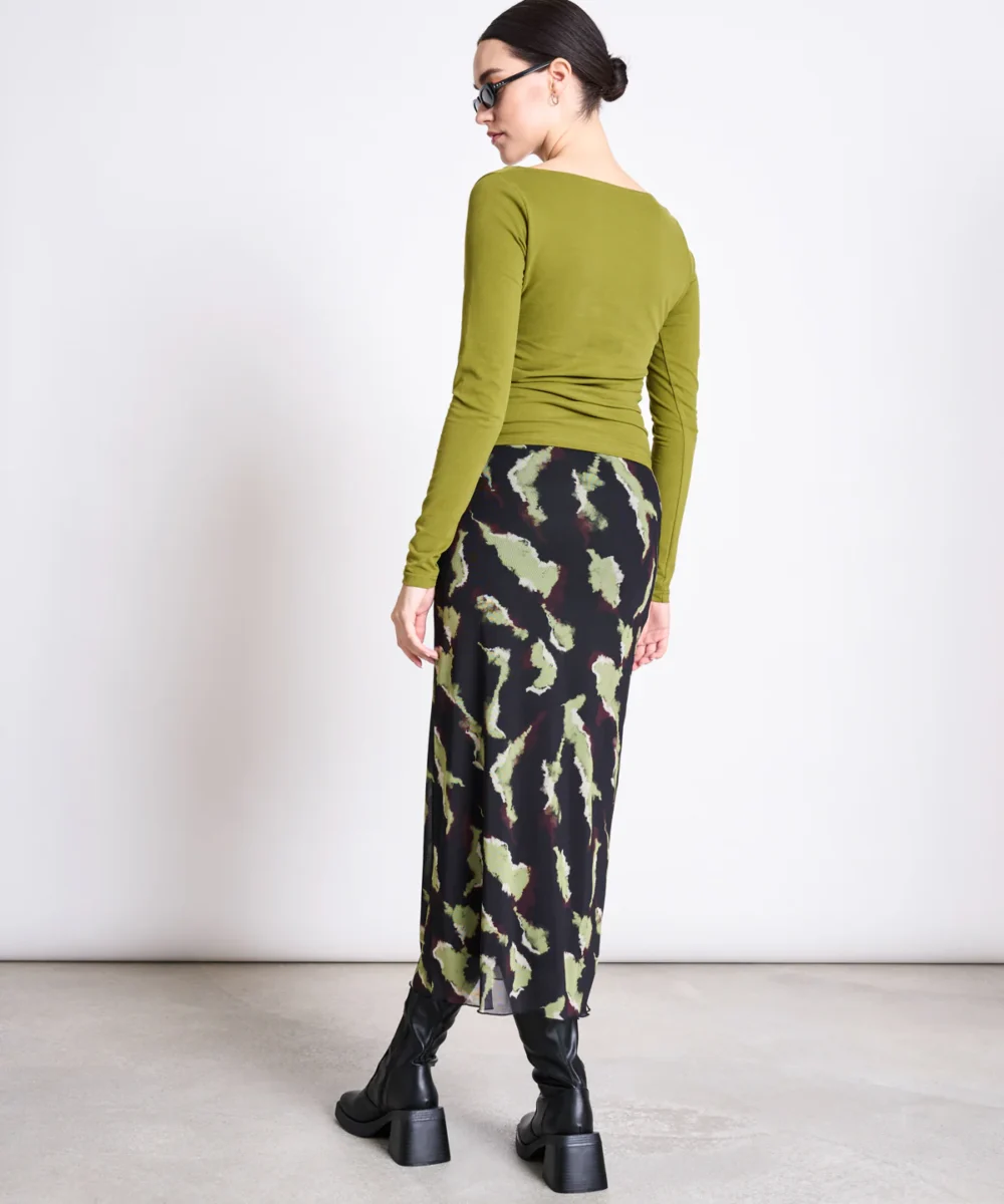 Alternative view of Maxi Rok Mesh Smuk Mossfire