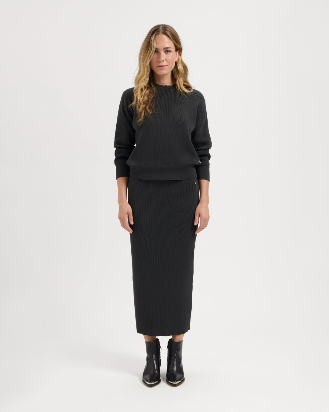 Kuyichi | Trui Katia Knit Woodland Grey - Afbeelding 4
