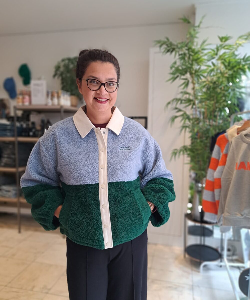 Alternative view of Color Blocked Sherpa Jacket