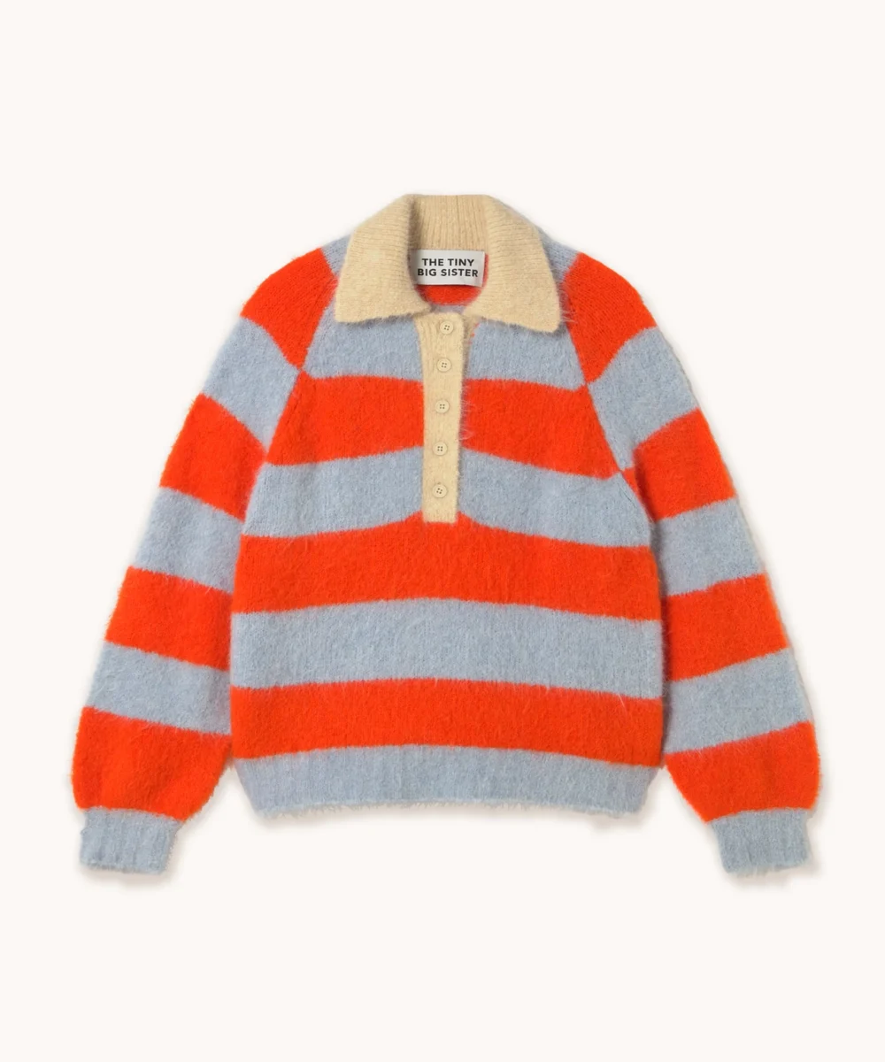 the-tiny-big-sister-frank-striped-polo-orange