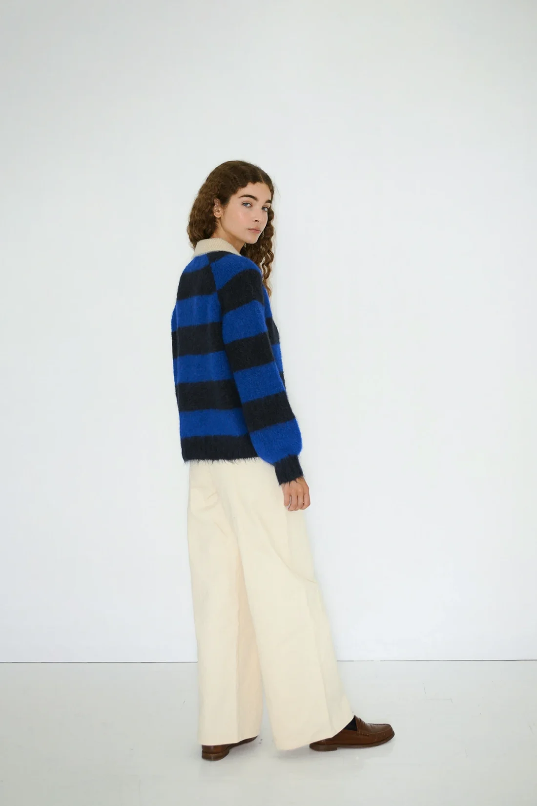 Frank Striped Polo Blue - Afbeelding 4