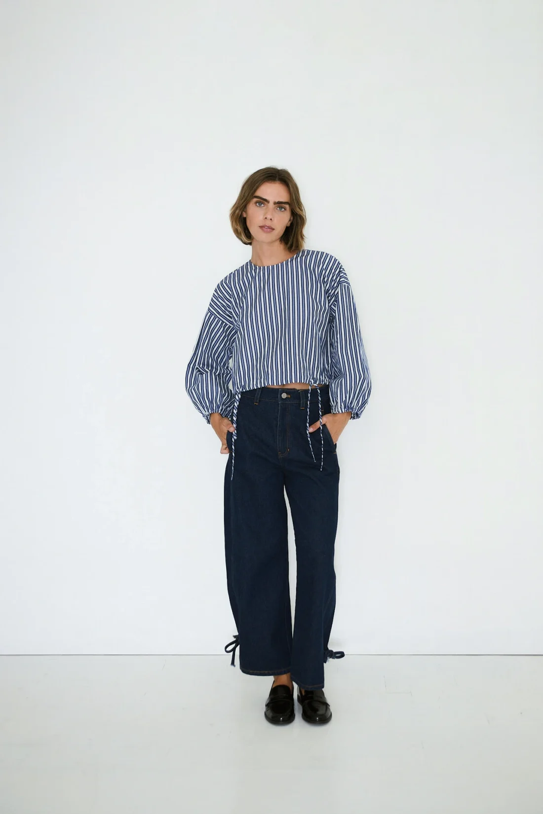 Jeans Lace Cutlines Navy - Afbeelding 4