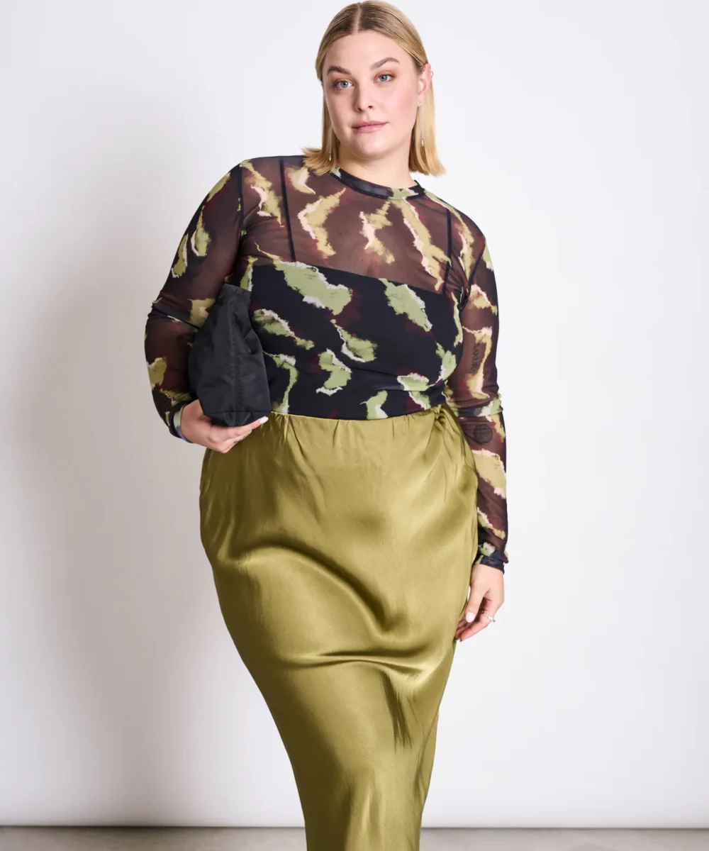 Alternative view of Top Mesh Longsleeve Dora Mossfire