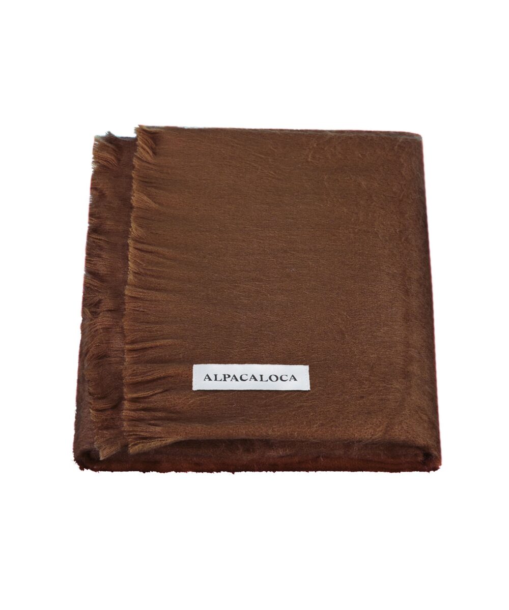 Alternative view of Alpaca Loca Sjaal Chocolate Brown