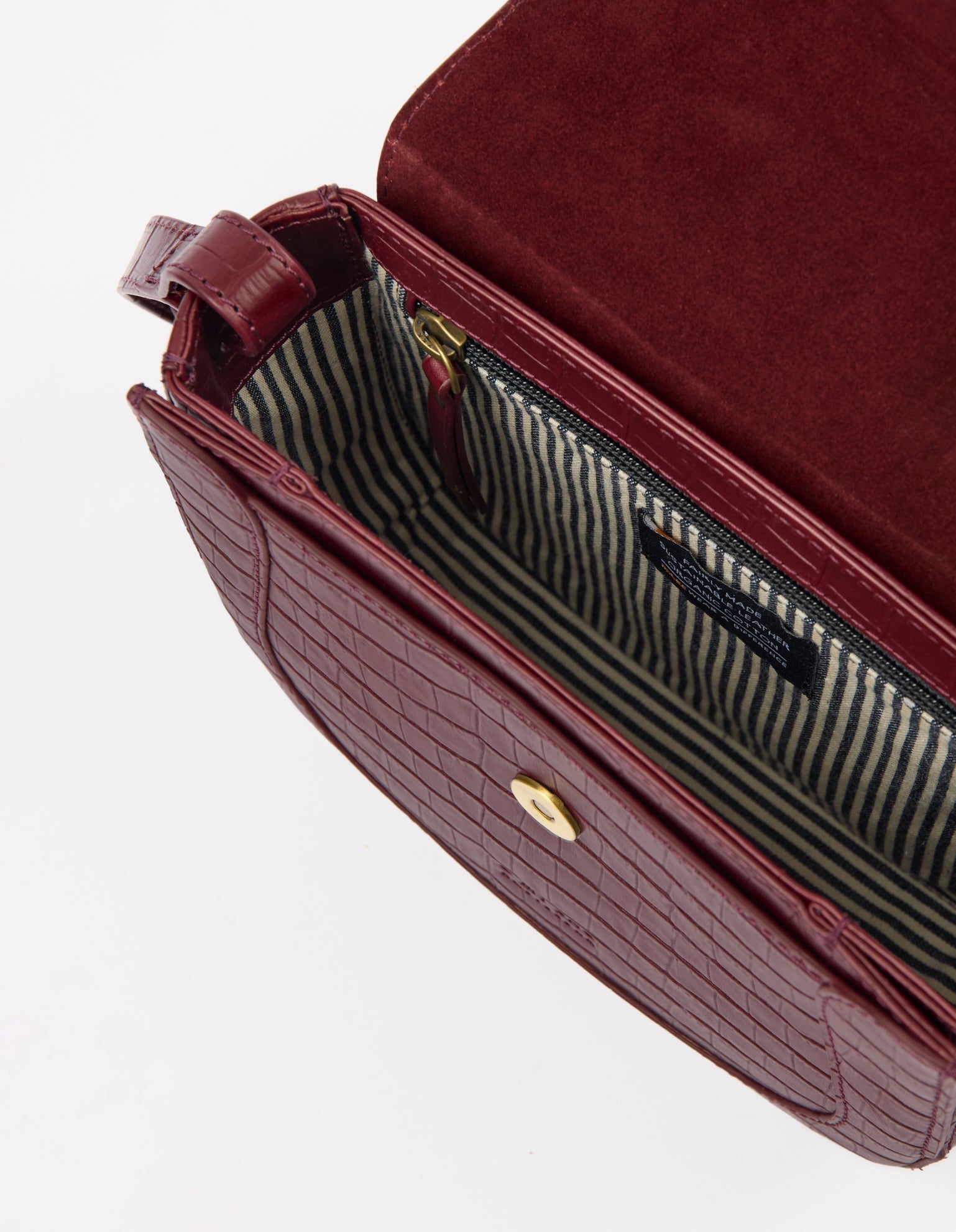 O My Bag | Tas Nina | Dark Cherry Croco Print - Afbeelding 5