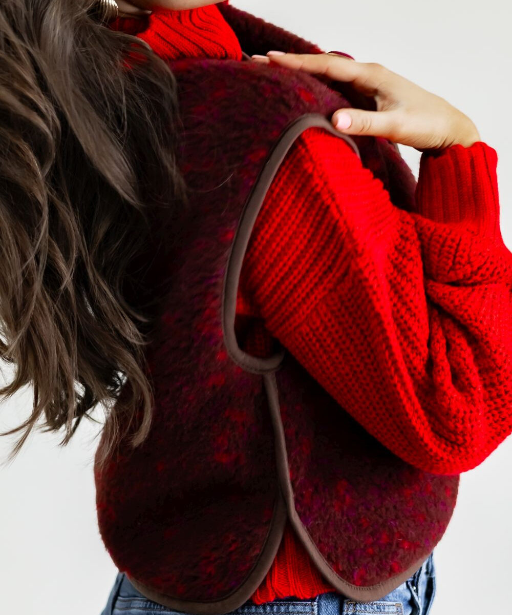 Alternative view of Alwero Gilet Camino Red Multi Dots Light