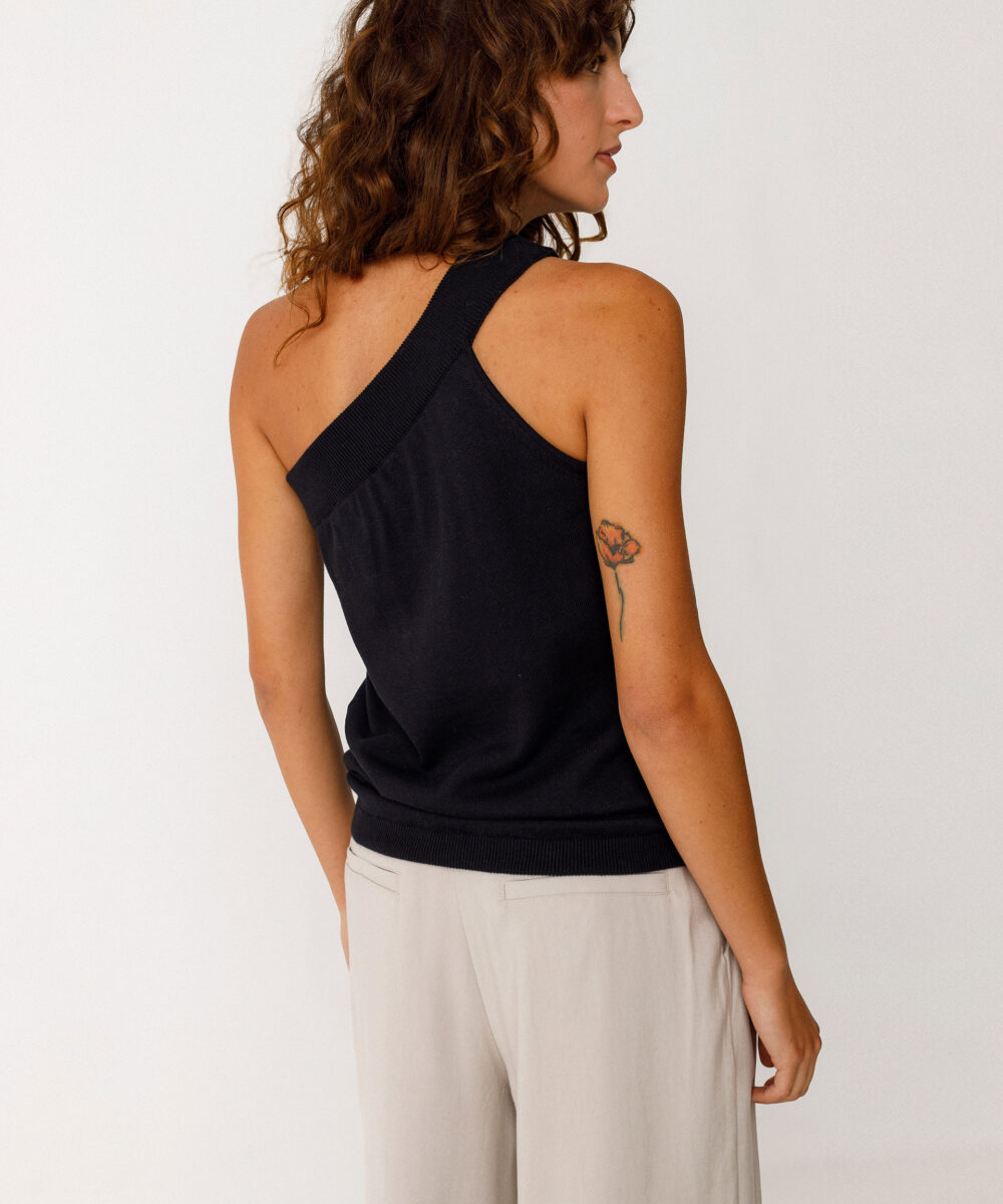 Alternative view of Top Paule GOTS Zwart