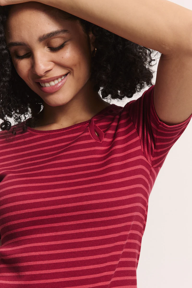 Tranquillo | Jersey Shirt Lillyy Red Stripes - Afbeelding 4