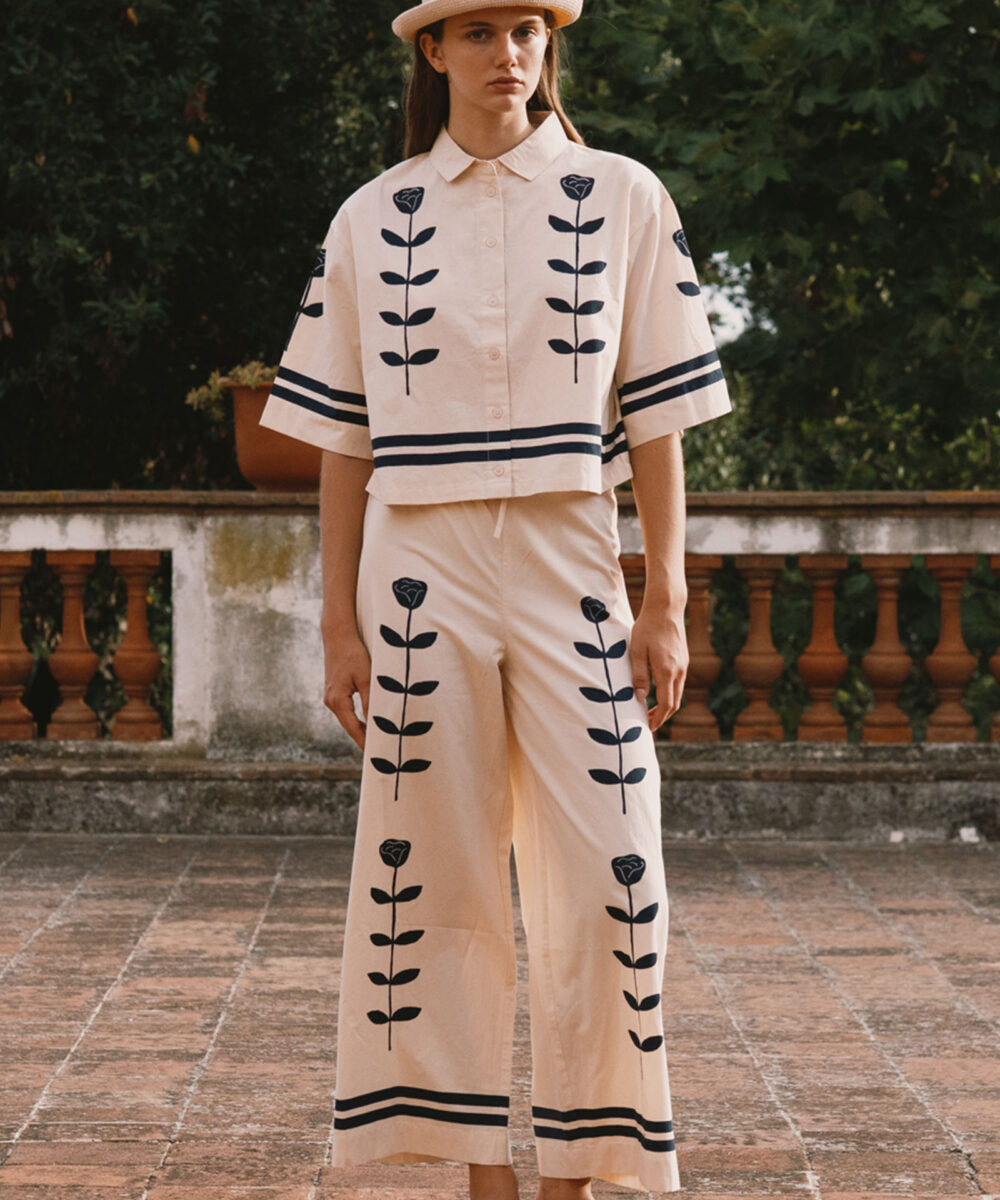 Alternative view of Blouse Flower Shirt Light Cream