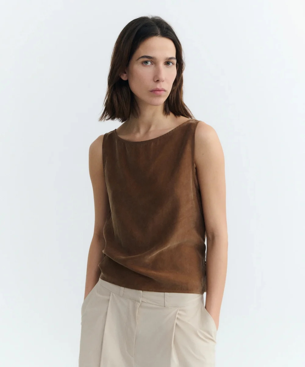 thinking-mu-top-marron-cupro