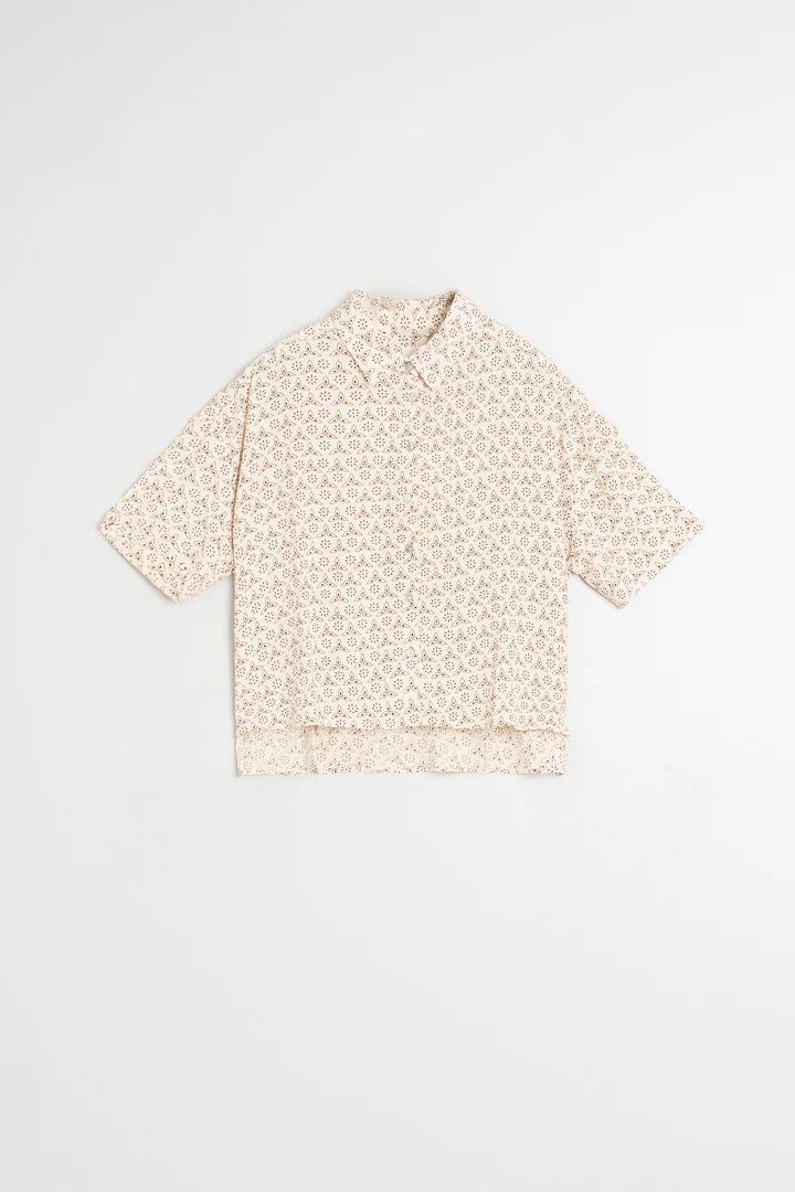 Alternative view of Indi & Cold Blouse Oversized Block-Print Shirt