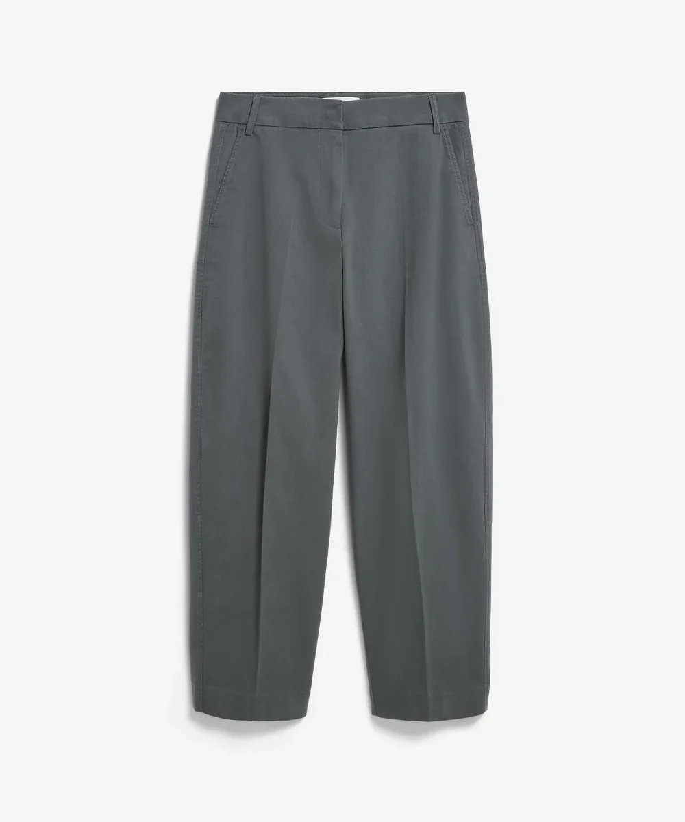 Alternative view of Broek Barrel Leg Twill Space Steel