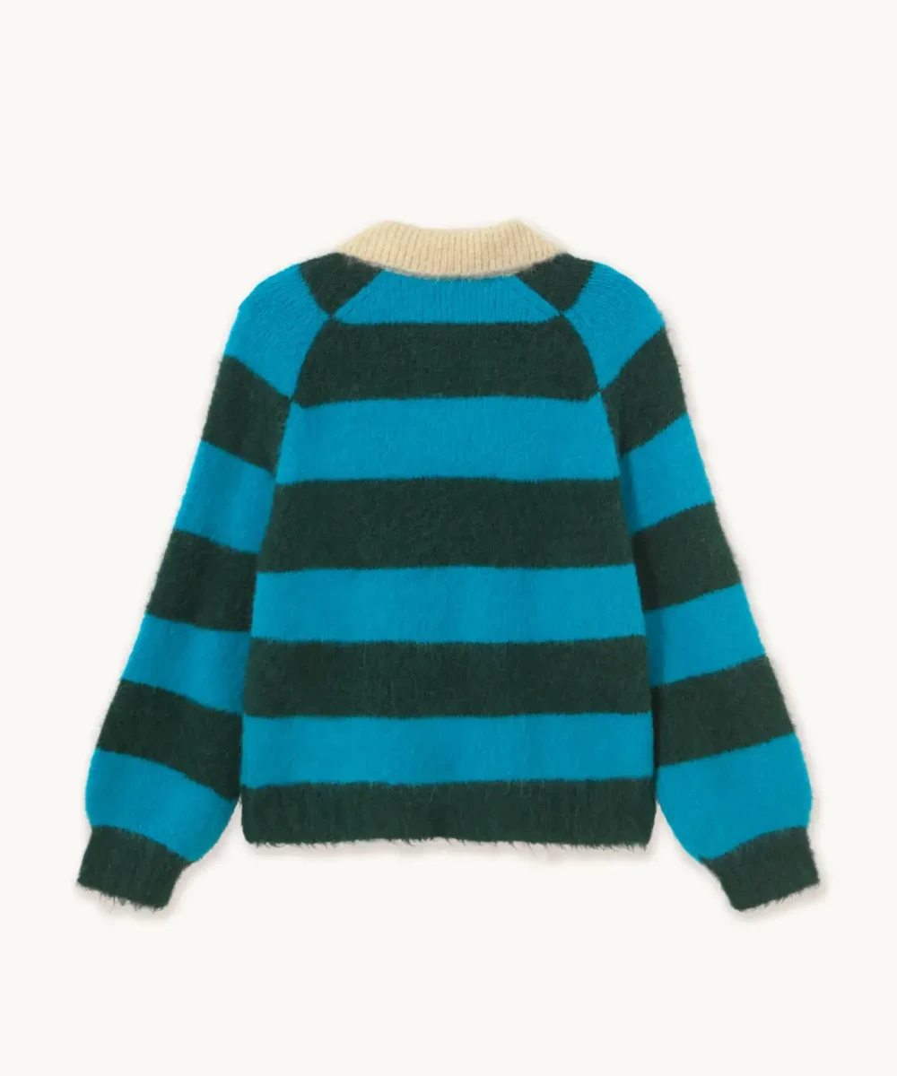 Alternative view of Polosweater Frank Striped Groen
