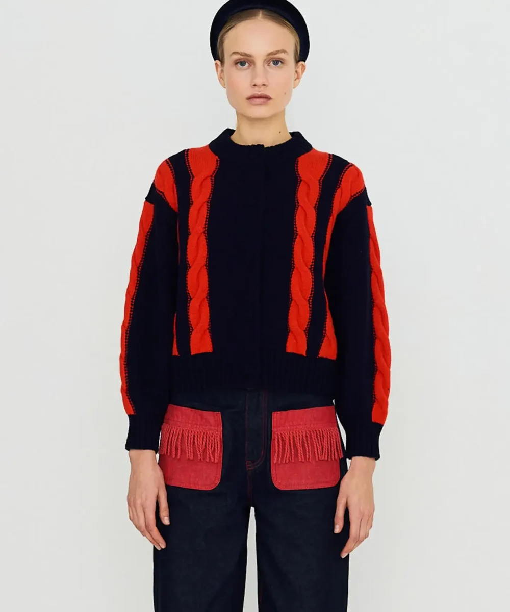 tiny-big-sister-cable-round-neck-cardigan
